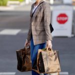 Kelly Rutherford in a Face Mask Goes Shopping at Erewhon Market in Los Angeles