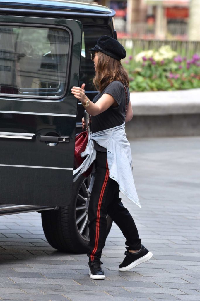 Myleene Klass in a Black Cap