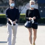 Naomi Lowde-Priestley in a Face Mask Goes Shopping in Los Angeles