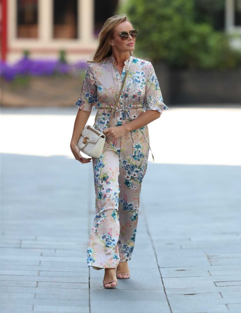 Amanda Holden in a Floral Jumpsuit