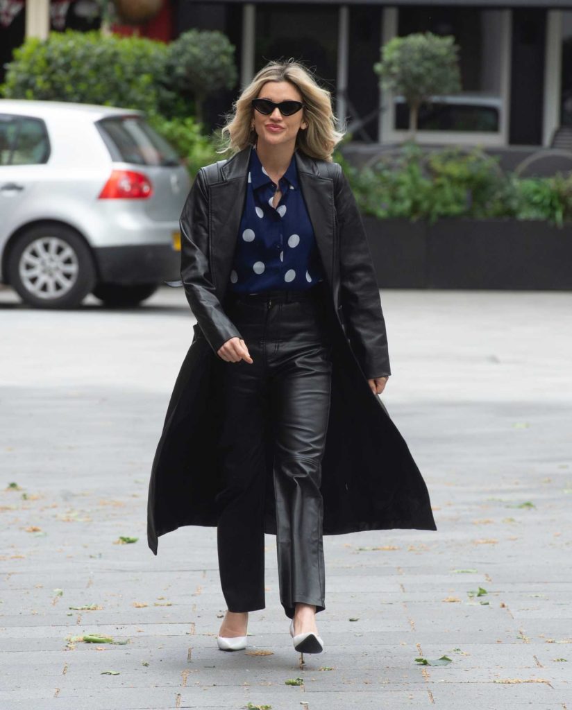Ashley Roberts in a Black Trench Coat