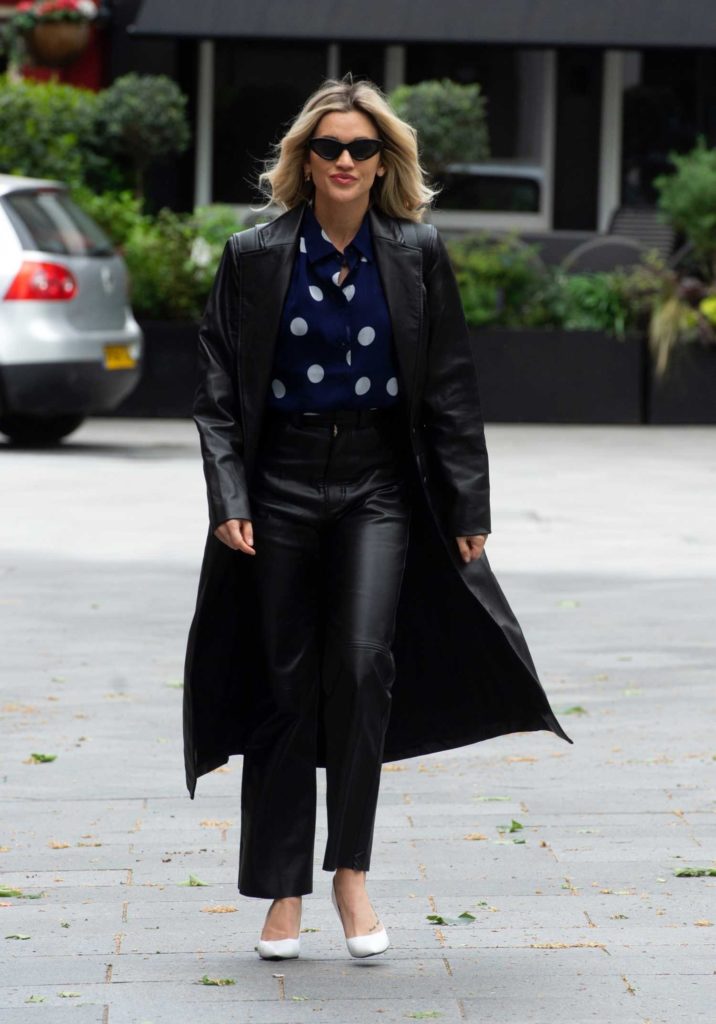 Ashley Roberts in a Black Trench Coat