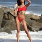 Briana Marie in a Red Bikini Does 138 Water Photoshoot in Malibu