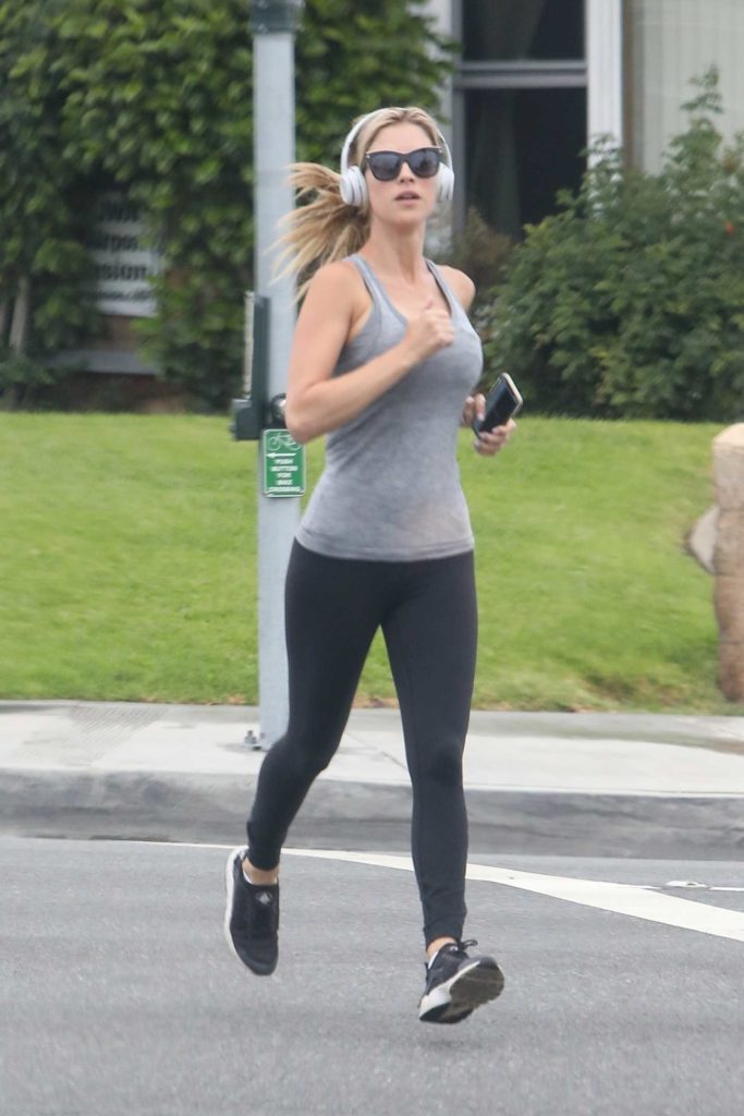Christina Anstead in a Gray Tank Top