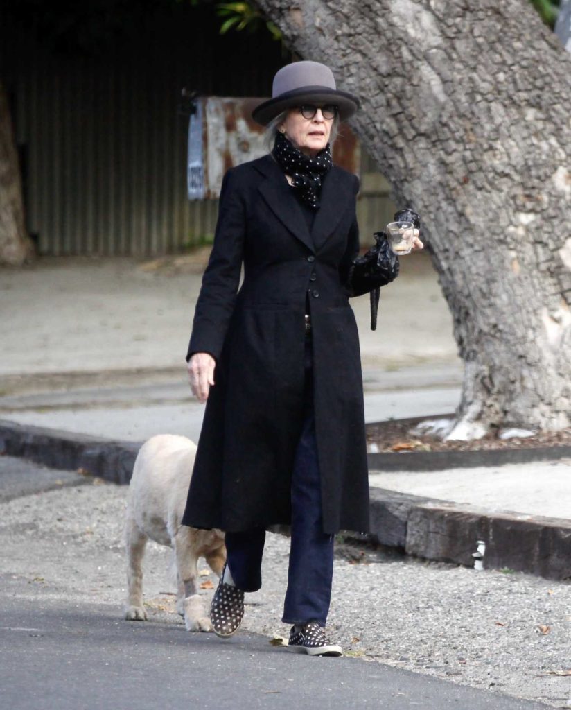 Diane Keaton in a Black Coat