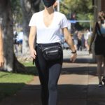 Gwyneth Paltrow in a Black Sneakers Enjoys a Sunday Stroll Out with Brad Falchuk in West Hollywood