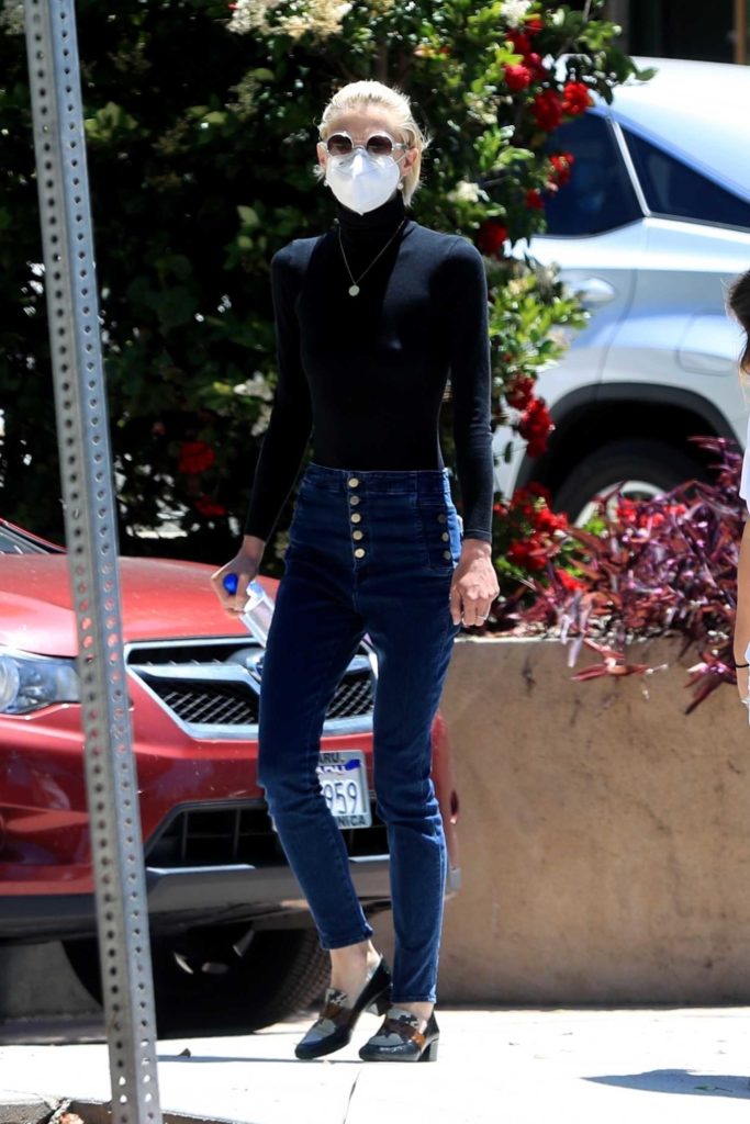 Jaime King in a Protective Mask