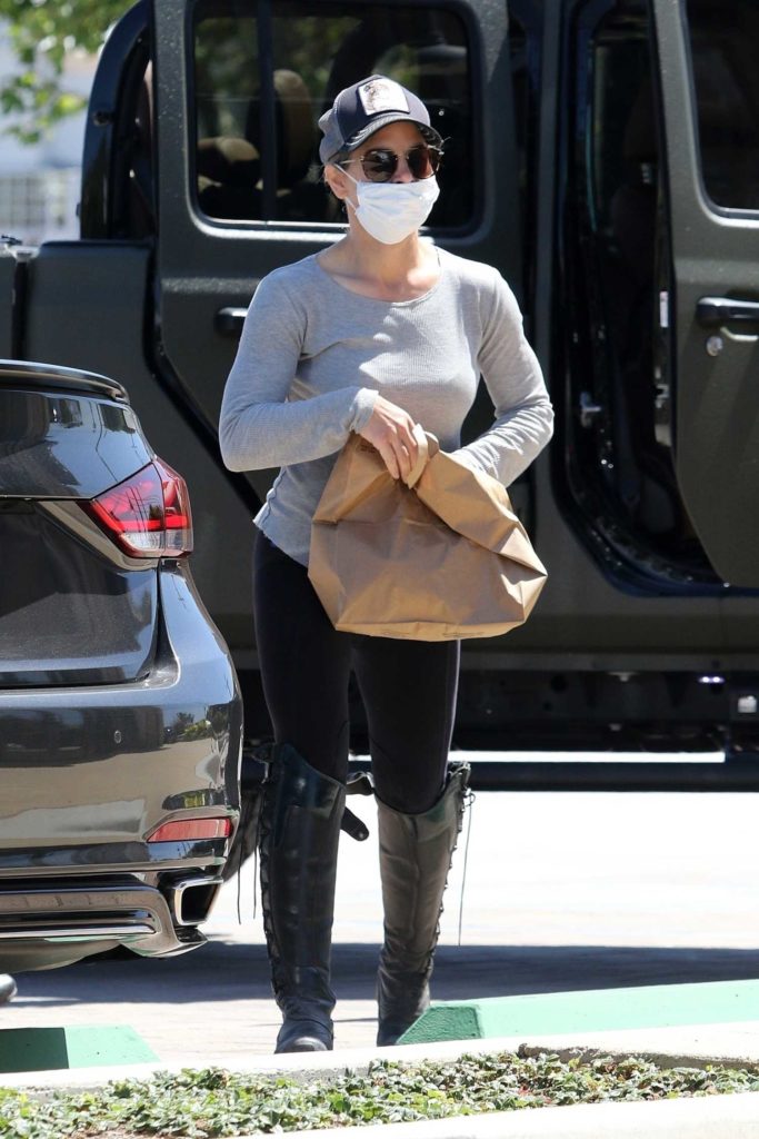 Jillian Michaels in a Face Mask