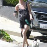 Juliette Lewis in a Black Shorts Arrives a Friend’s House in Los Angeles