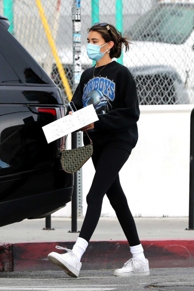 Madison Beer in a Protective Mask