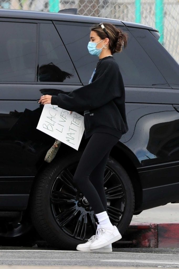 Madison Beer in a Protective Mask