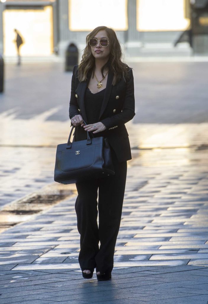 Myleene Klass in a Black Suit