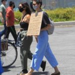 Odette Annable in a Protective Mask Attends the Black Lives Matter Protest in Los Angeles