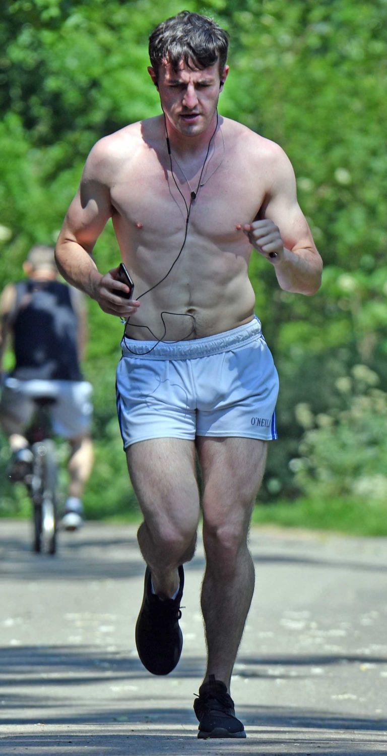 Paul Mescal Does a Shirtless Run Through a Park in East London Celeb