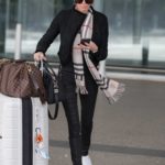 Stacey Hampton in a White Sneakers Arrives to Adelaide