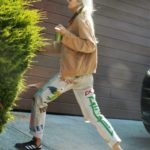 Stella Maxwell in a Beige Jacket Was Seen Out in Los Angeles