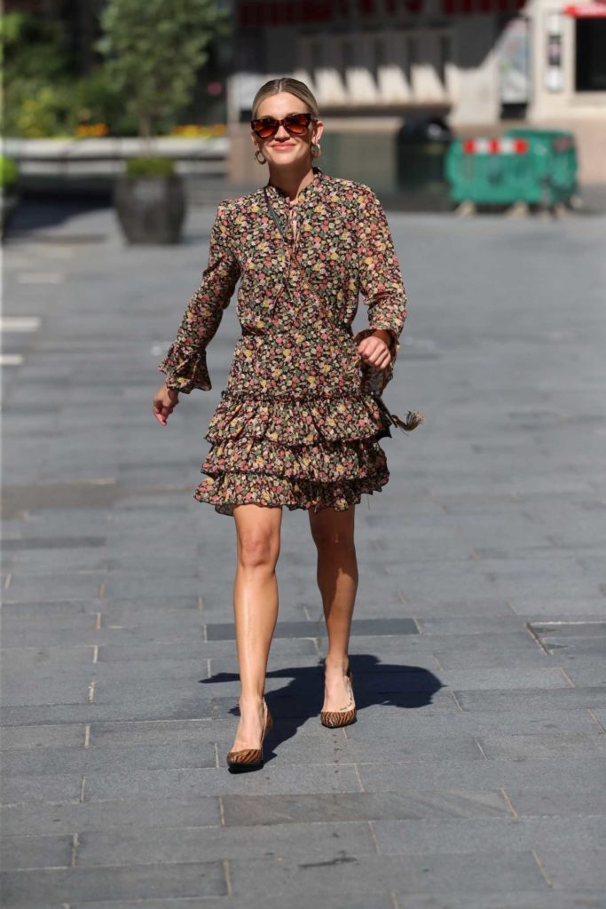 Ashley Roberts in a Layered Mini Dress