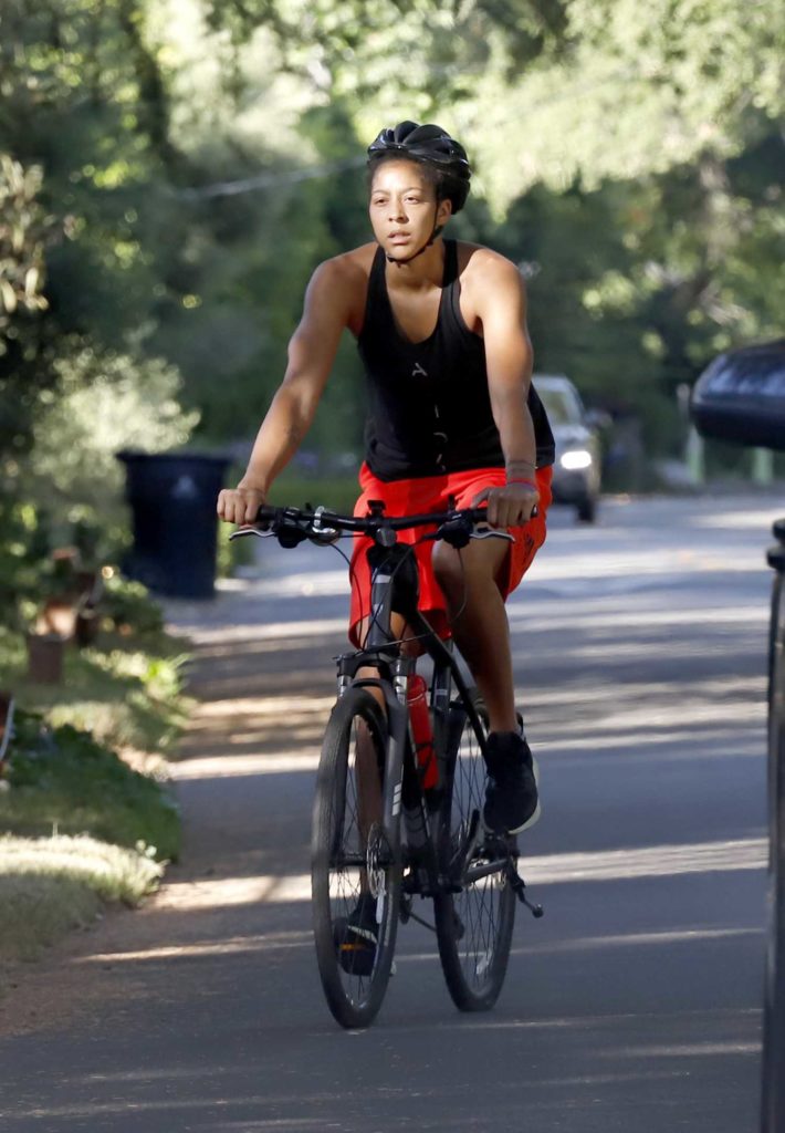 Candace Parker in a Black Tank Top