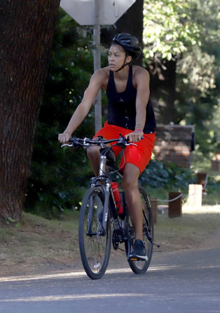Candace Parker in a Black Tank Top