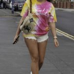 Charlotte Dawson in a White Sneakers Was Seen Out in Blackpool