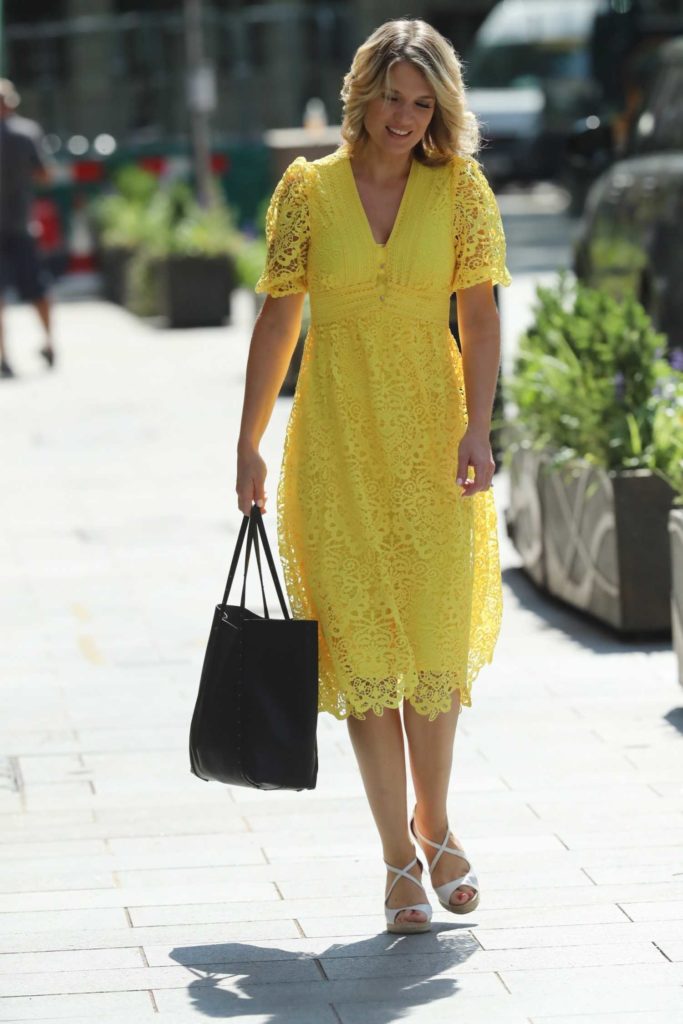 Charlotte Hawkins in a Yellow Dress