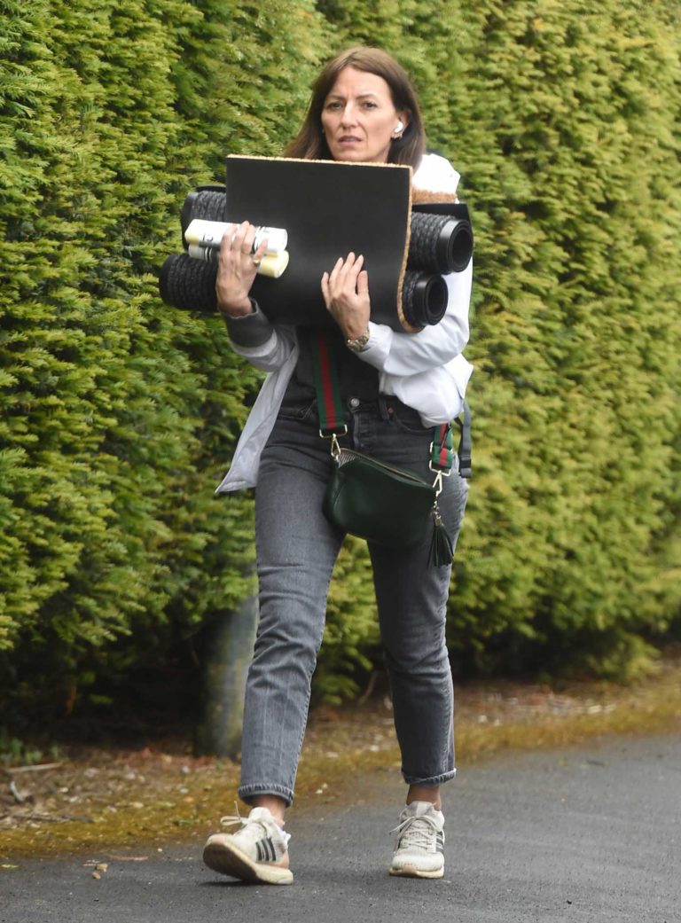 Davina McCall in a White Windbreaker Was Seen Out in Kent – Celeb Donut