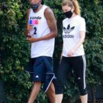 Ellen Pompeo in a White Tee Was Seen Out with Chris Ivery at Griffith Park in Los Feliz