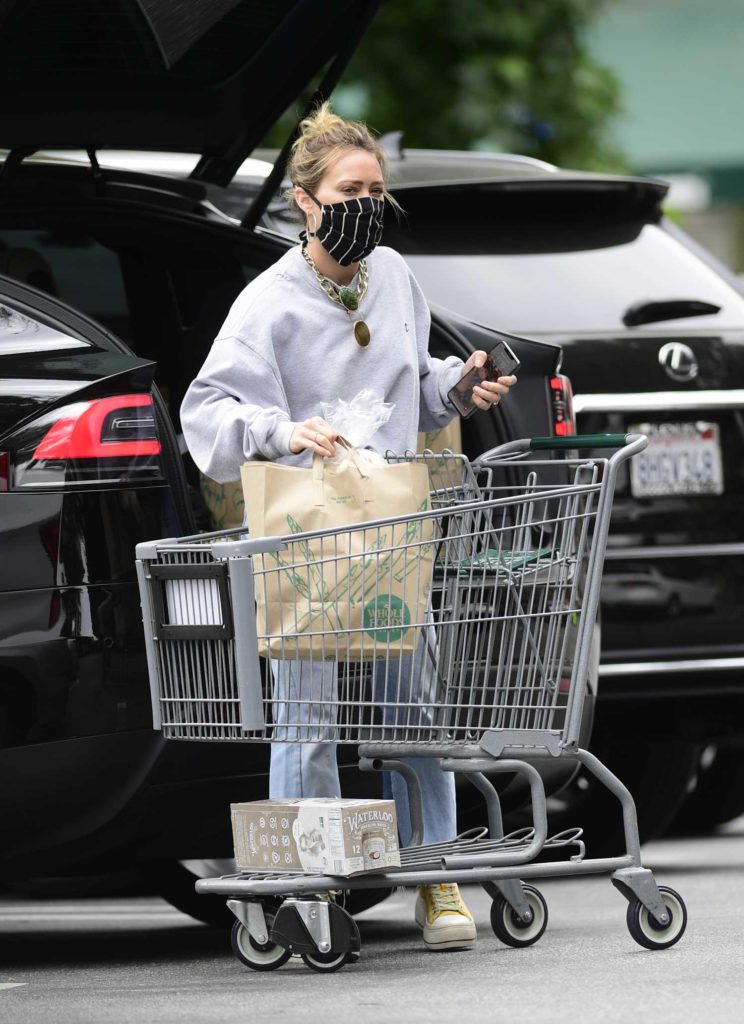 Hilary Duff in a Protective Mask