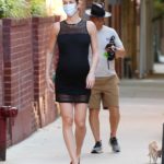 Hilary Rhoda in a Black Mini Dress Was Seen Out with Sean Avery in New York