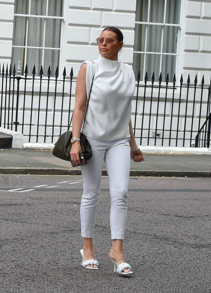 Jess Wright in a White Pants