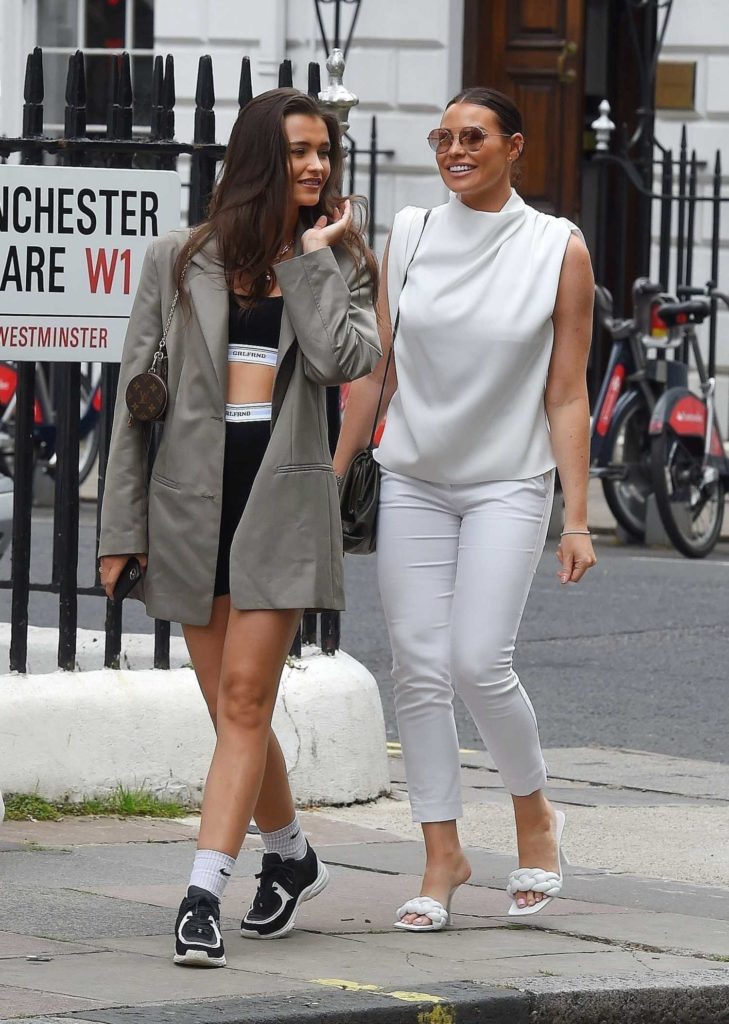 Jess Wright in a White Pants