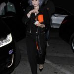 Kelly Osbourne in a Protective Mask Leaves Craig’s Restaurant in West Hollywood