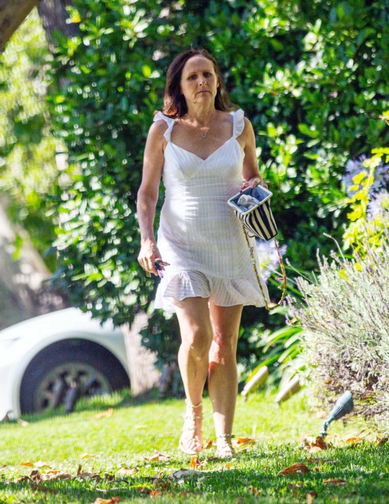 Molly Shannon in a White Dress