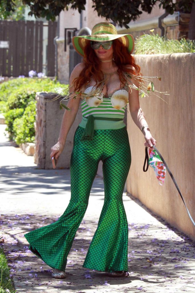Phoebe Price in a Mermaid Outfit