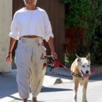 Regina King in a White Knit Hat Walks Her Dog in Los Angeles