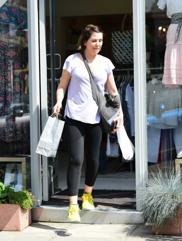 Sadie Frost in a Yellow Nike Sneakers