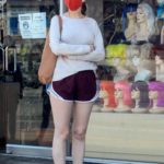 Tamara Duarte in a Red Protective Mask Was Seen Out in West Hollywood
