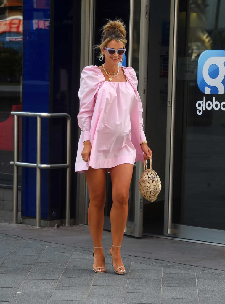 Vogue Williams in a Pink Mini Dress