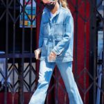 Annabelle Wallis in a Blue Denim Suit Was Seen Out in Los Angeles