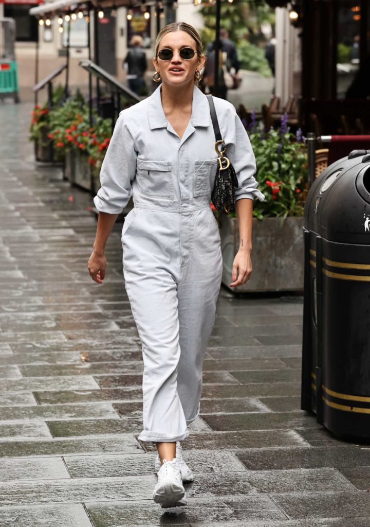 Ashley Roberts in a Gray Jumpsuit