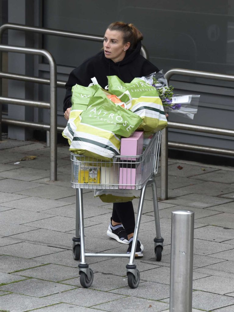 Coleen Rooney In A Black Leggings Goes Shopping At Waitrose In Alderley Edge Celeb Donut