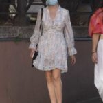 Ester Exposito in a White Floral Dress Was Seen Out in Rome