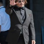 Johnny Depp in a Gray Suit Arrives at the Royal Courts of Justice in London
