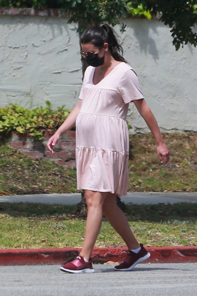 Lea Michele in a Pink Dress