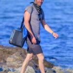 Paul Wesley in a Black Cap Spends a Day Out with His Wife Ines de Ramon on the Beach in Malibu