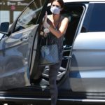 Roselyn Sanchez in a Gray Leggings Arrives at a Medical Building in Los Angeles
