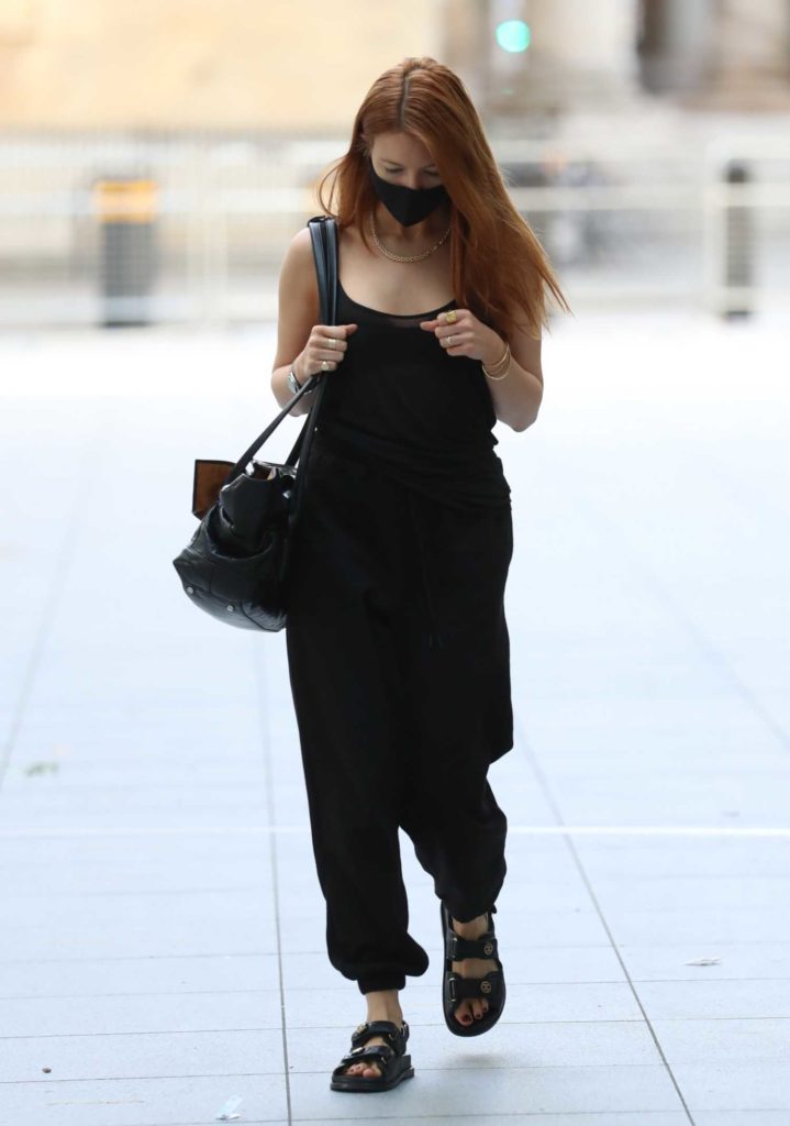 Stacey Dooley in a Black Protective Mask