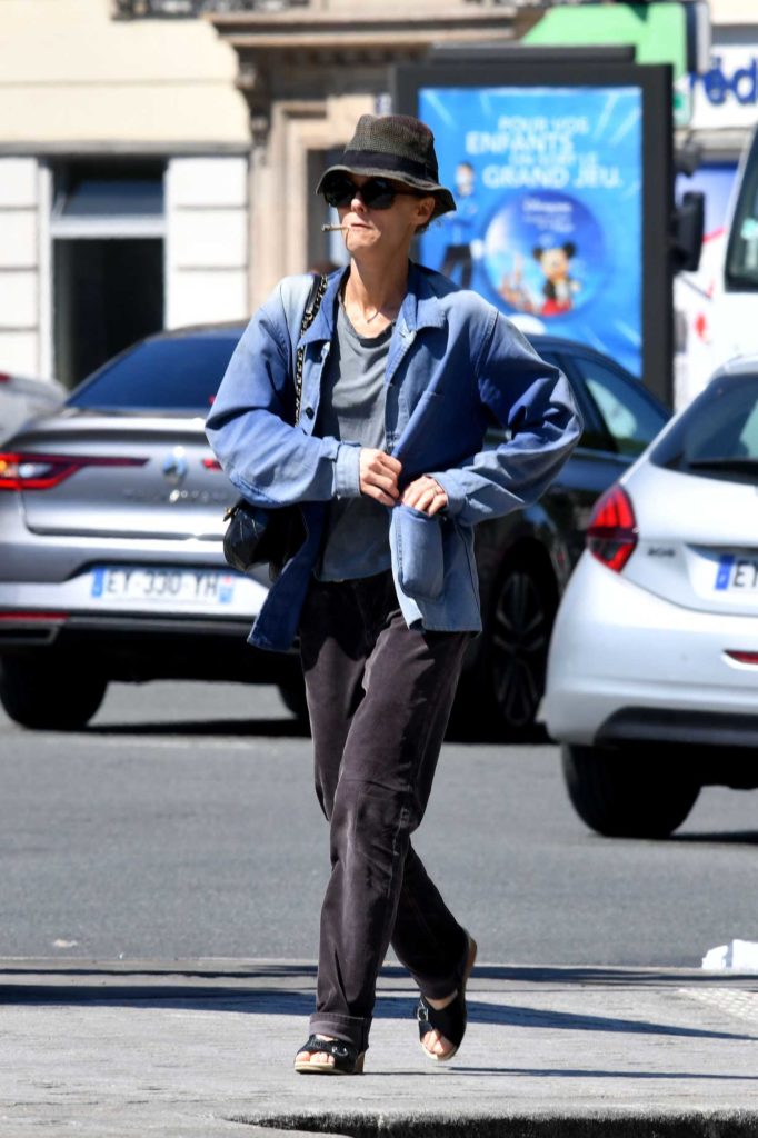Vanessa Paradis in a Blue Blazer