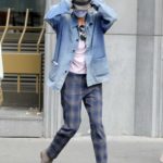 Vanessa Paradis in a Plaid Pants Was Seen Out in Paris