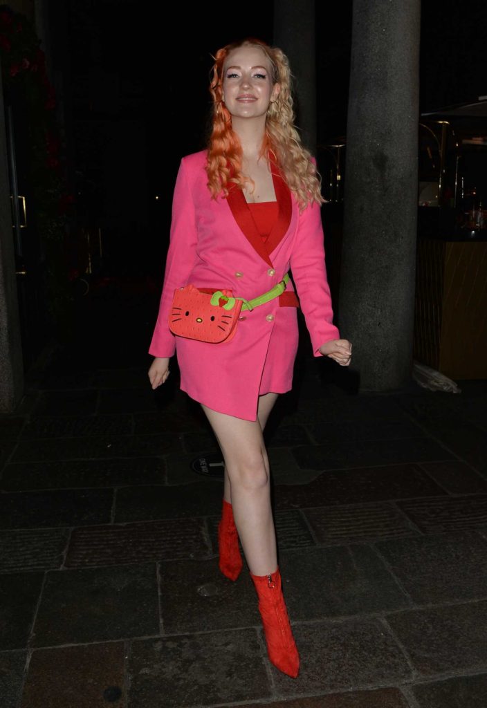Victoria Clay in a Pink Blazer